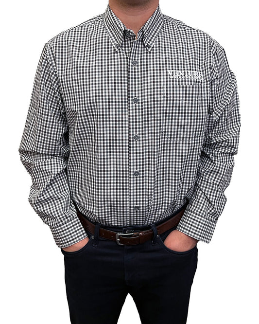 Men's Port Authority Gingham Easy Care Long Sleeve Shirt